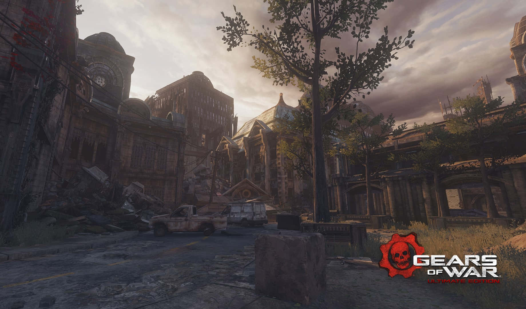 Gears Of War Ultimate Edition Dilapidated Cityscape Wallpaper