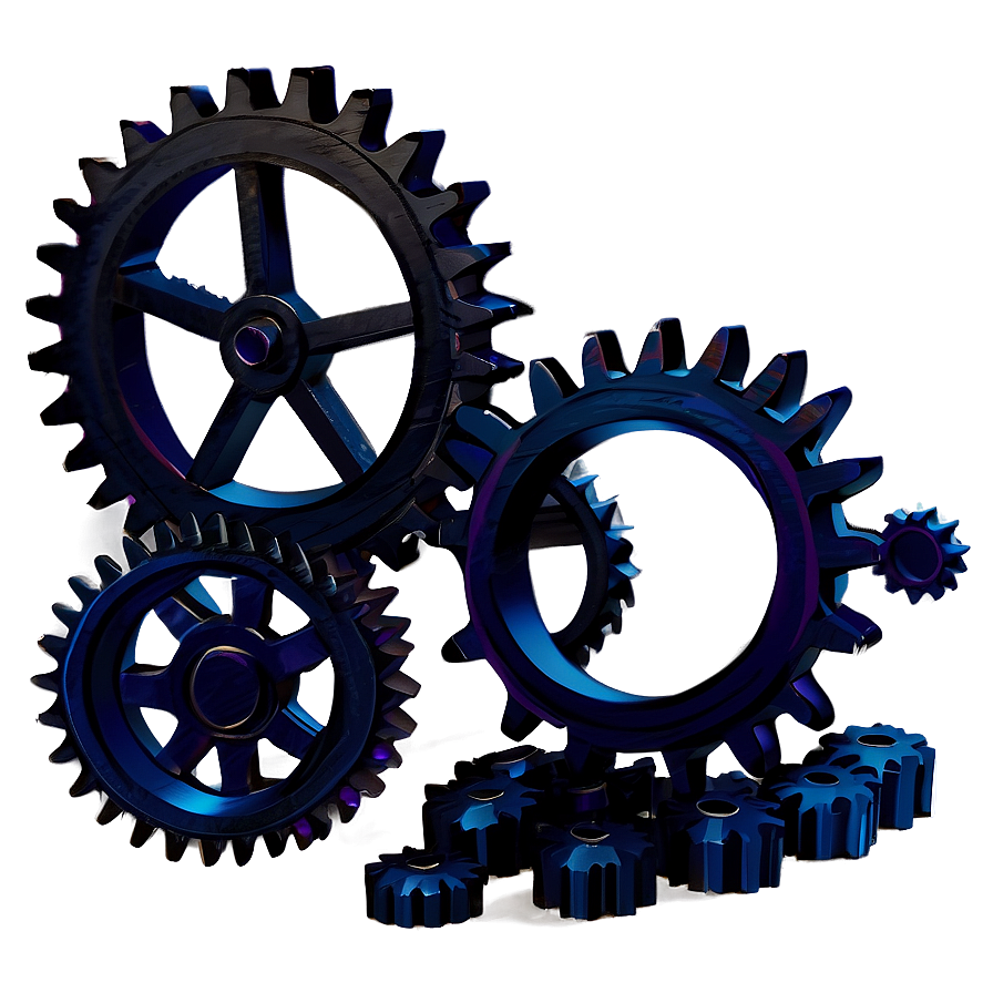 Gears Silhouette Png Qmq PNG