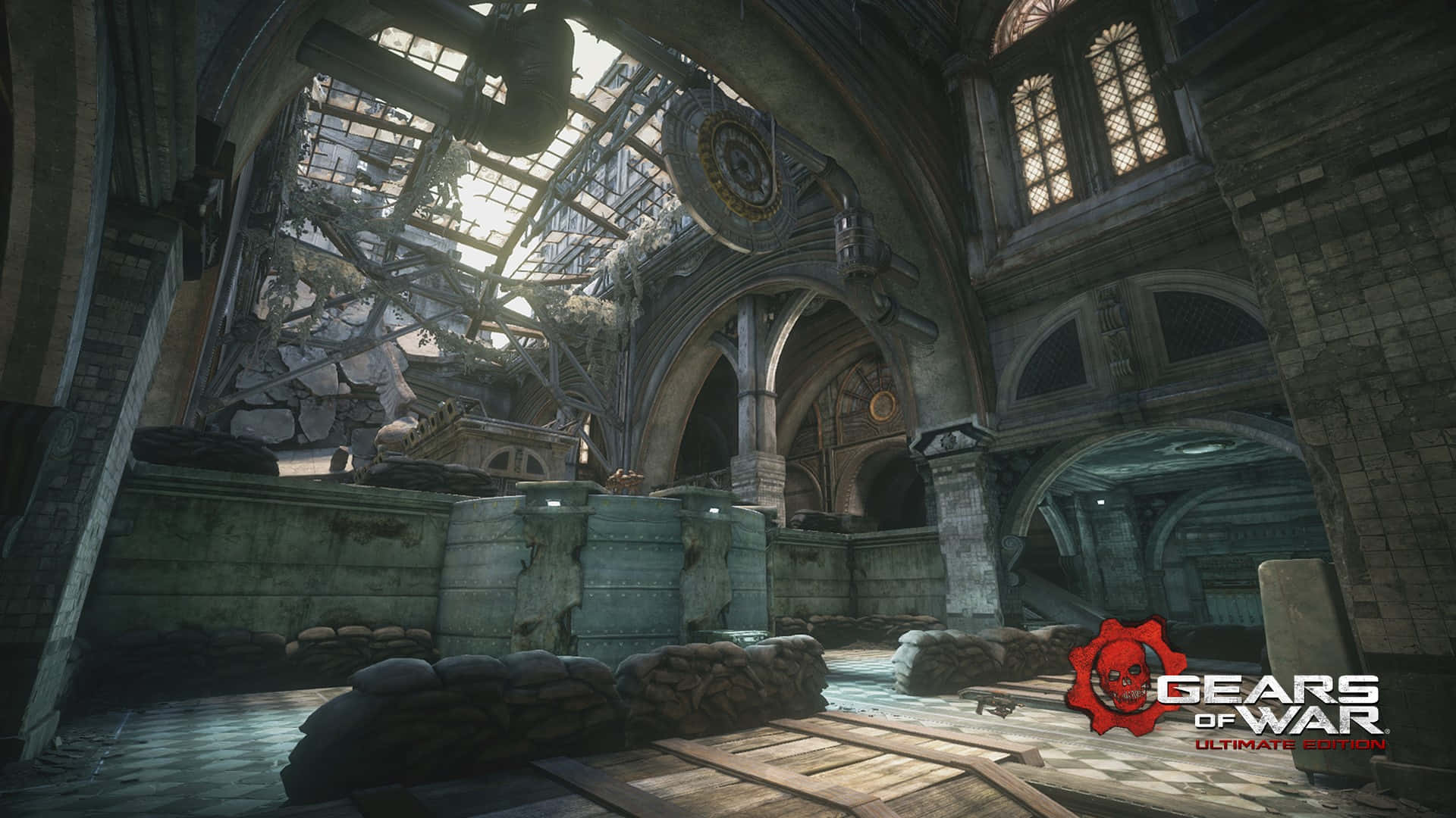 Gears Of War Ultimate Edition Interior Yang Hancur Wallpaper