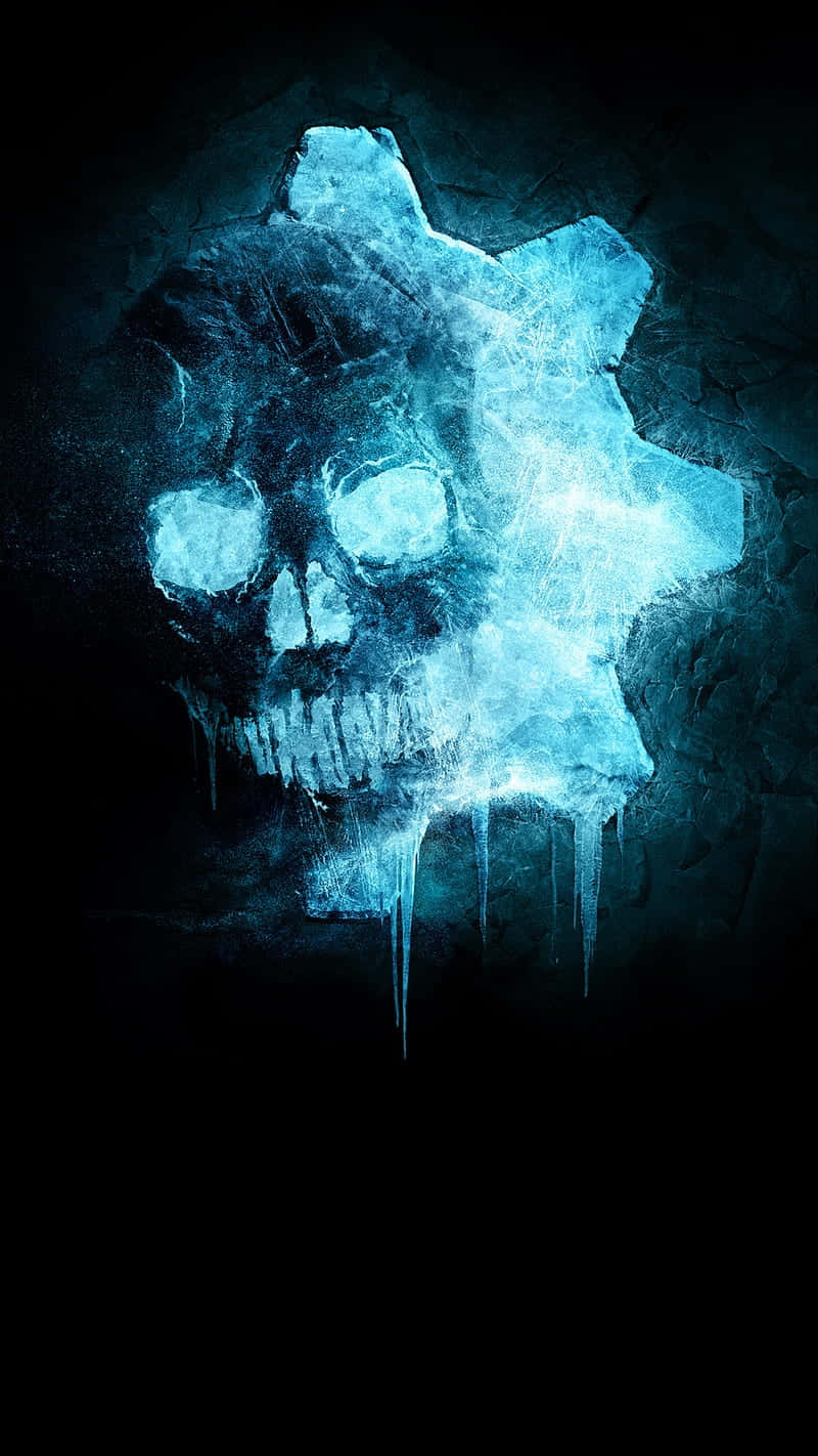 Gearsof War3 Icy Skull Artwork Wallpaper