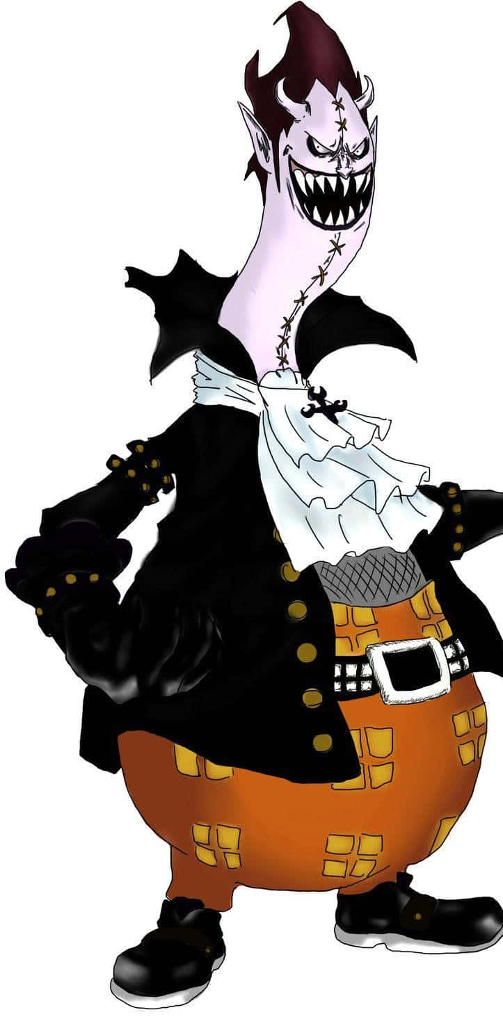 Geckomoria, El Siniestro Pirata Del Anime One Piece En Una Pose Amenazante. Fondo de pantalla