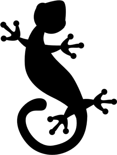 Gecko Silhouette Graphic PNG