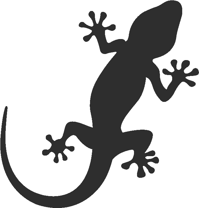 Gecko Silhouette Vector PNG