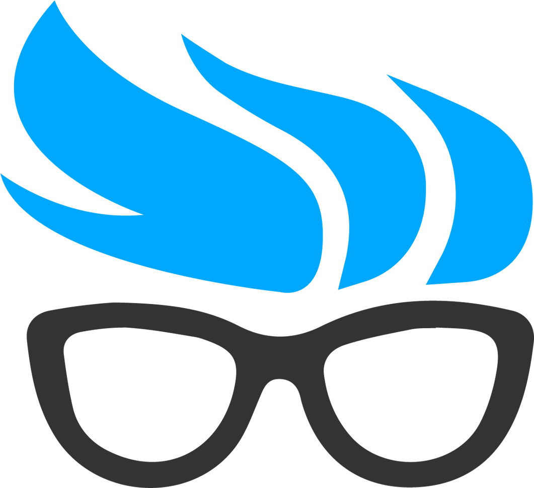 Geeky Flame Glasses Icon PNG