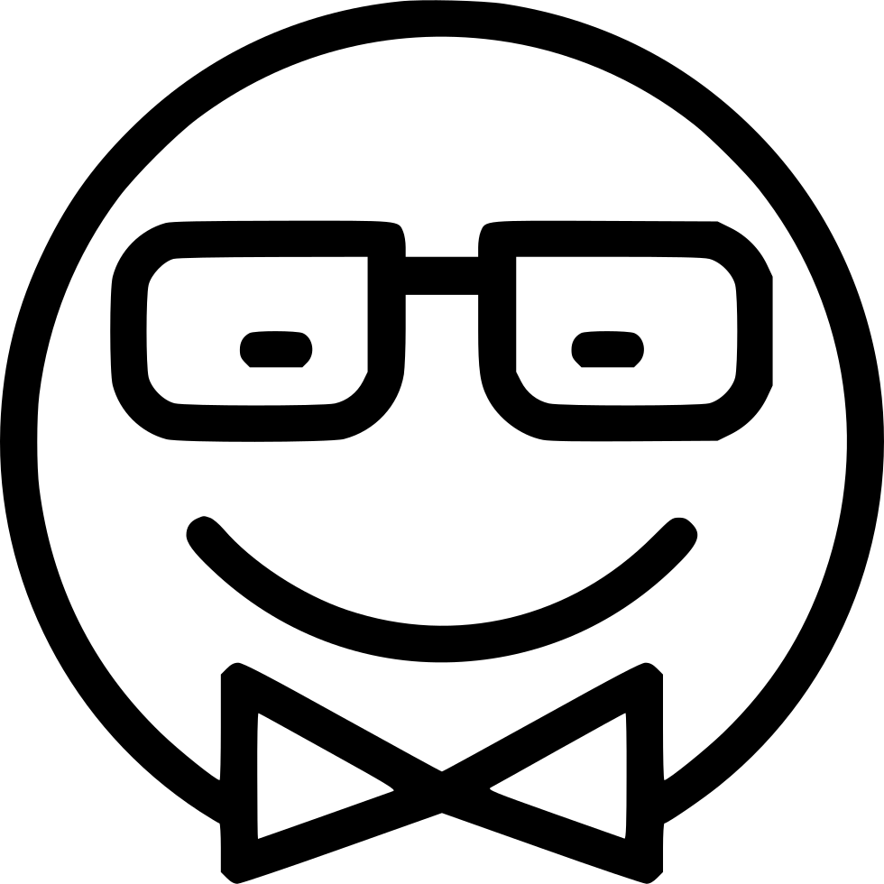 Geeky Smiley Face Icon PNG