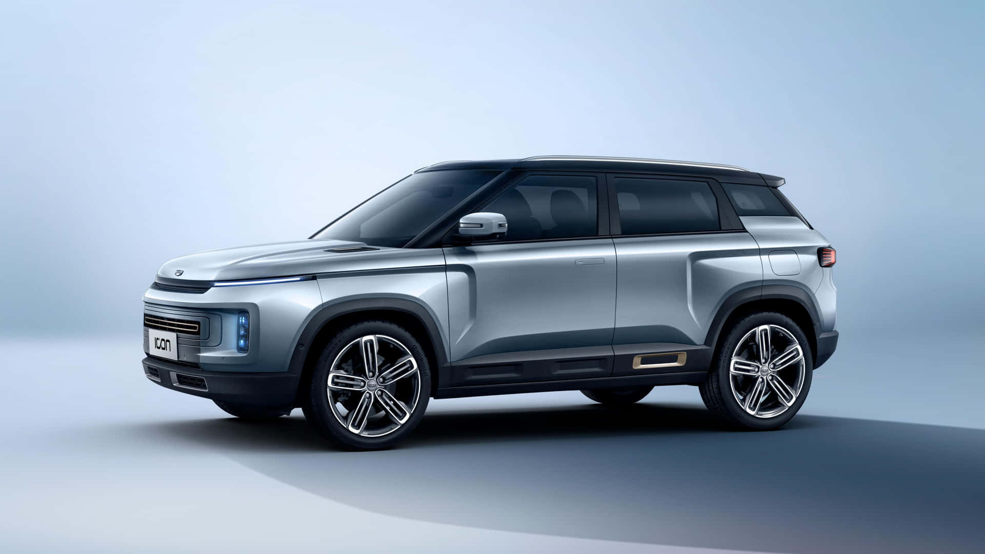 Geely Icon Suv Profilvisning Bakgrunnsbildet