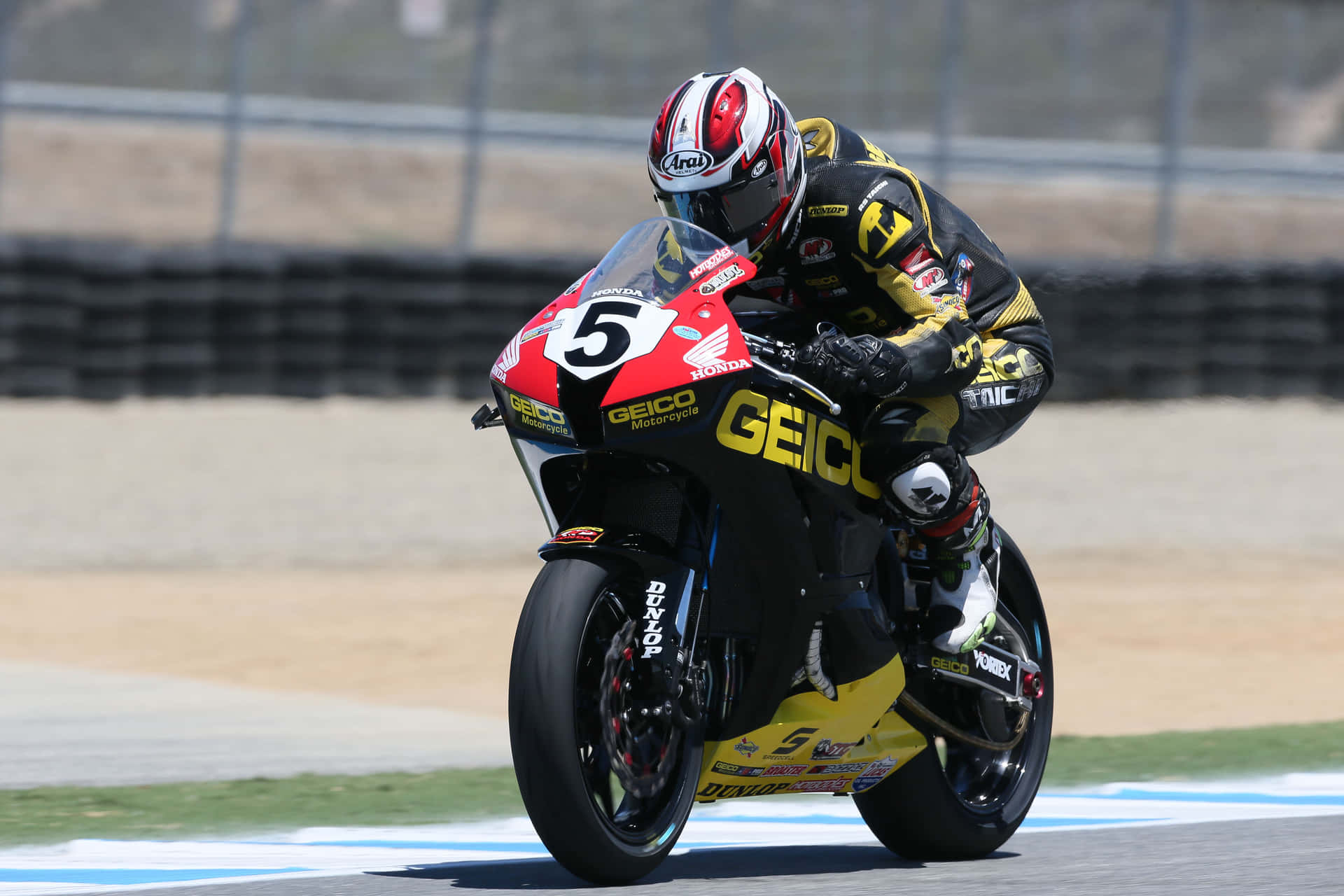 a motorcycle racer on a track
