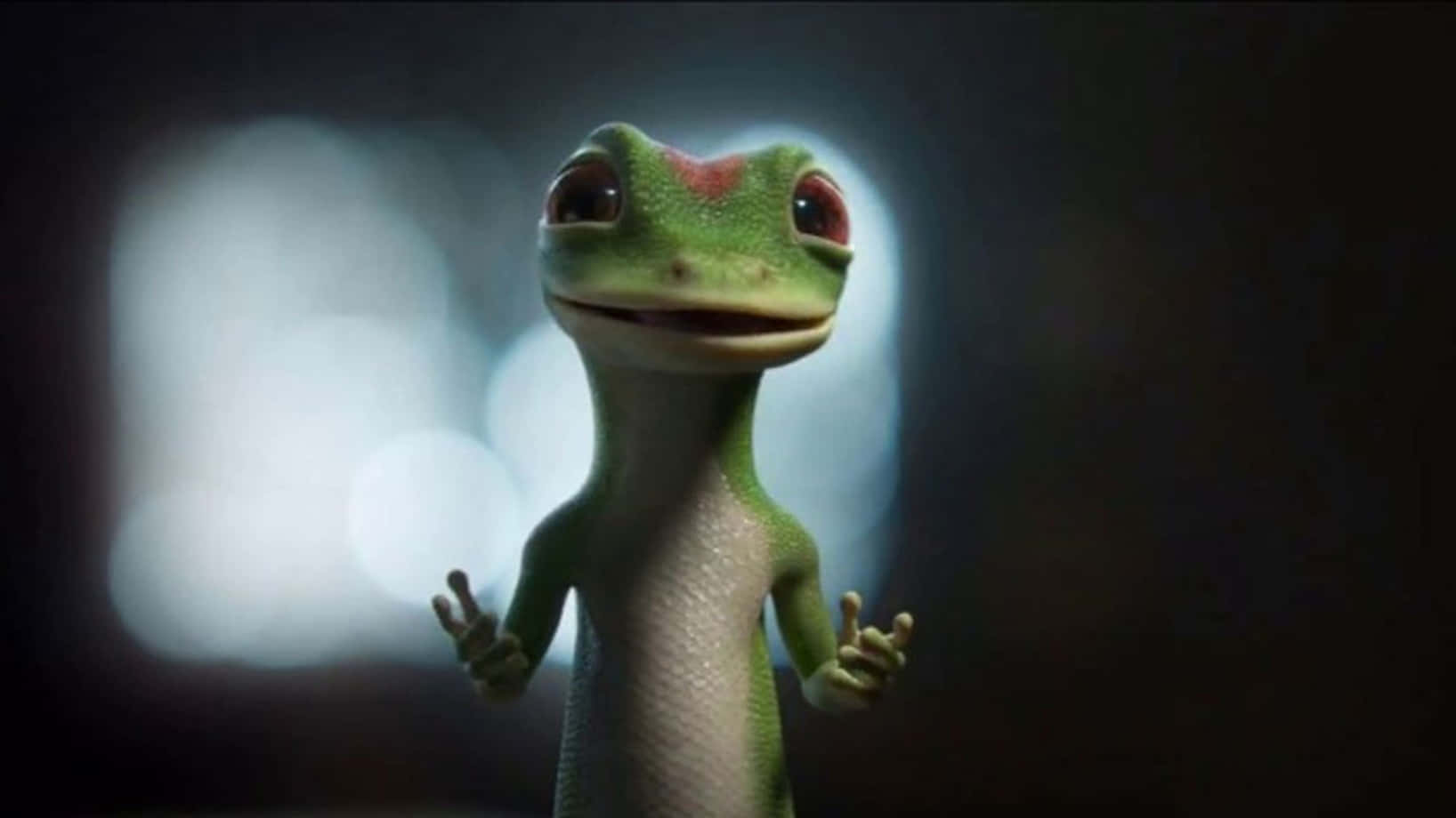 A picture of the iconic Geico gecko