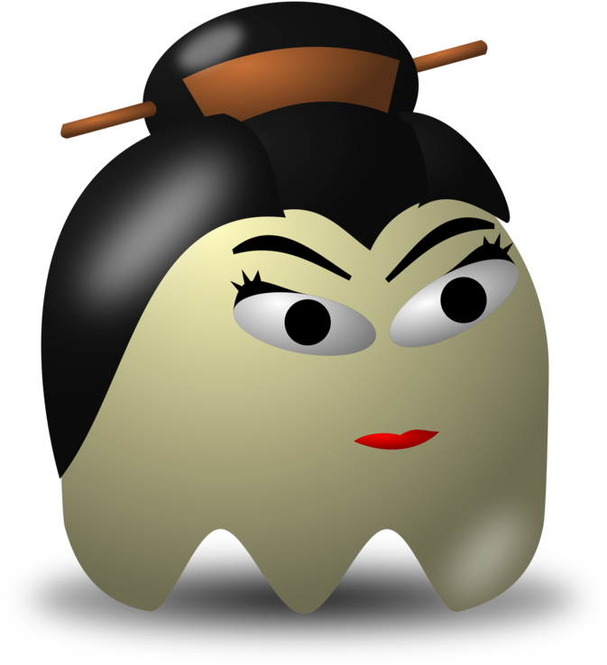 Geisha Inspired Tooth Emoji PNG