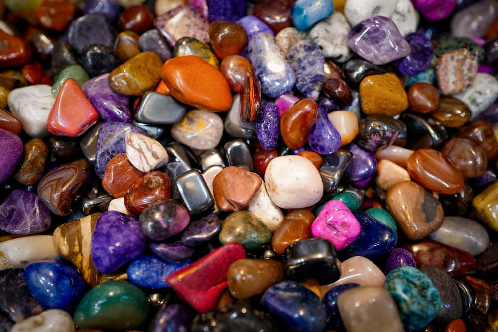 A Pile Of Colorful Stones