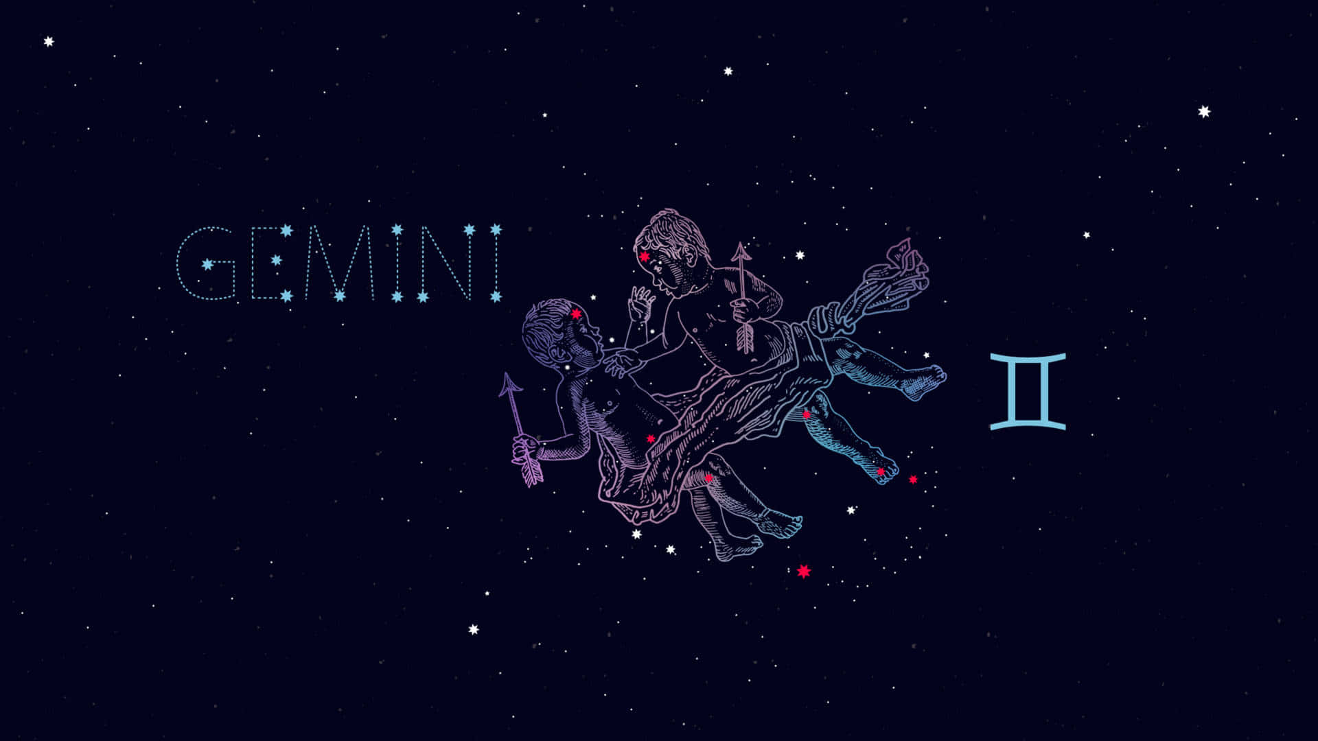 Gemini Ii - A Starry Sky With The Words Gemini