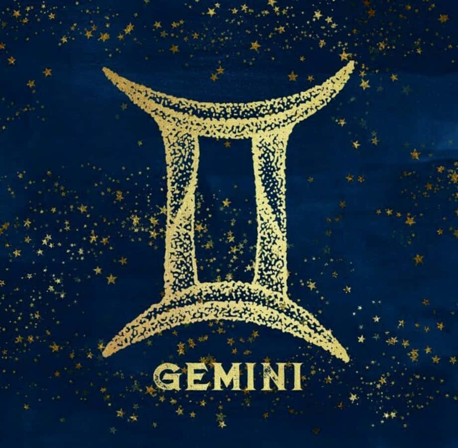 Download The Zodiac Sign Gemini With Stars On A Blue Background ...
