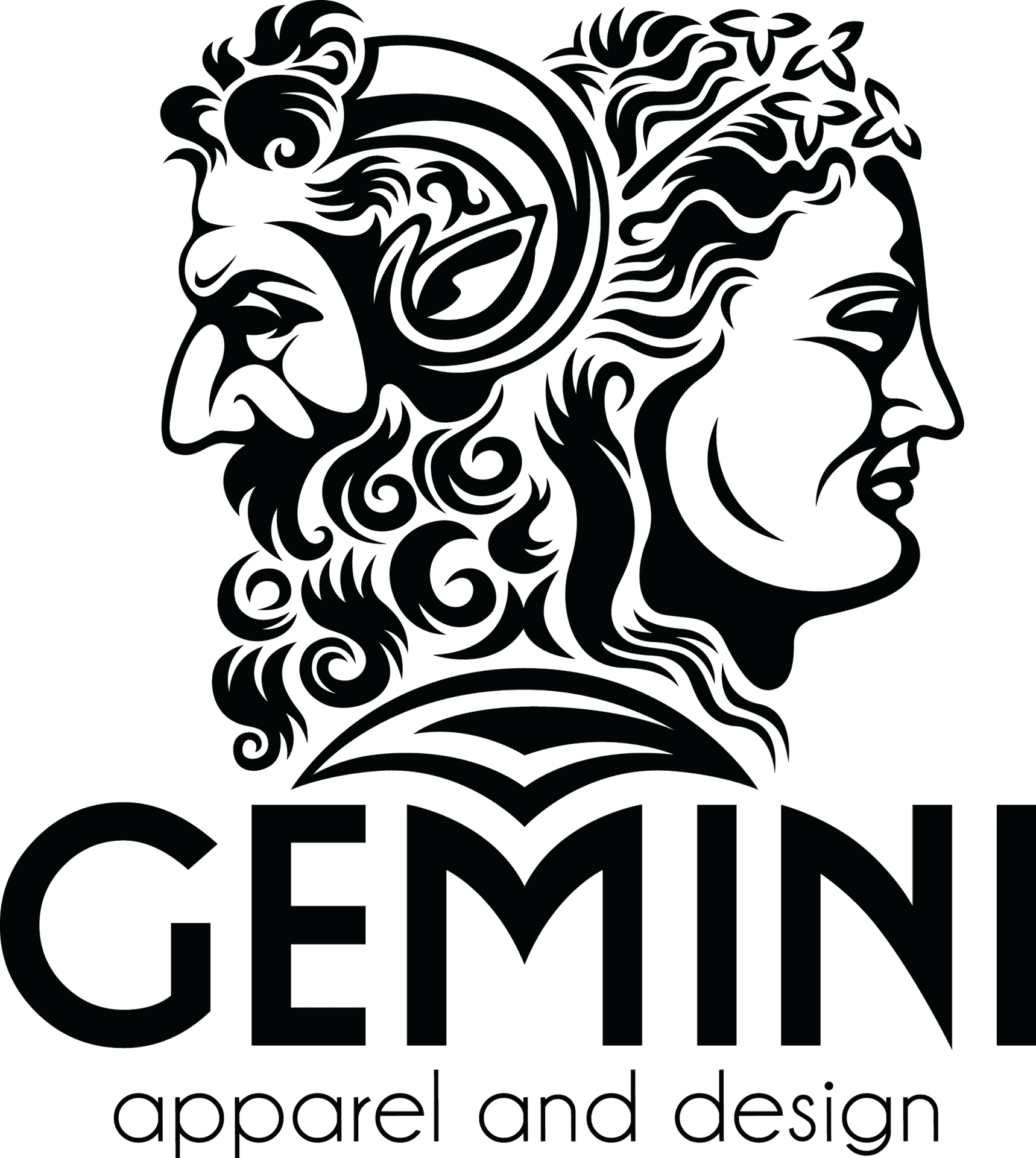 Gemini Apparel Design Logo PNG