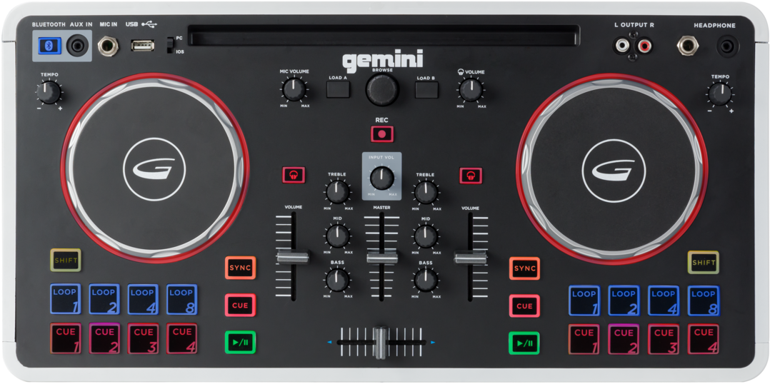 Gemini D J Controller Top View PNG
