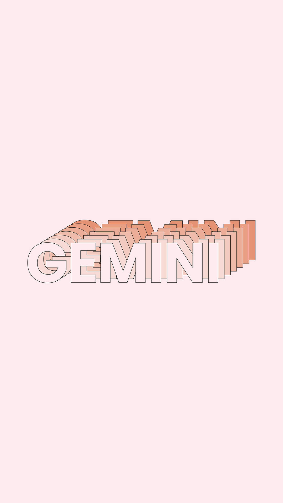 Gemini Pink Typography Background