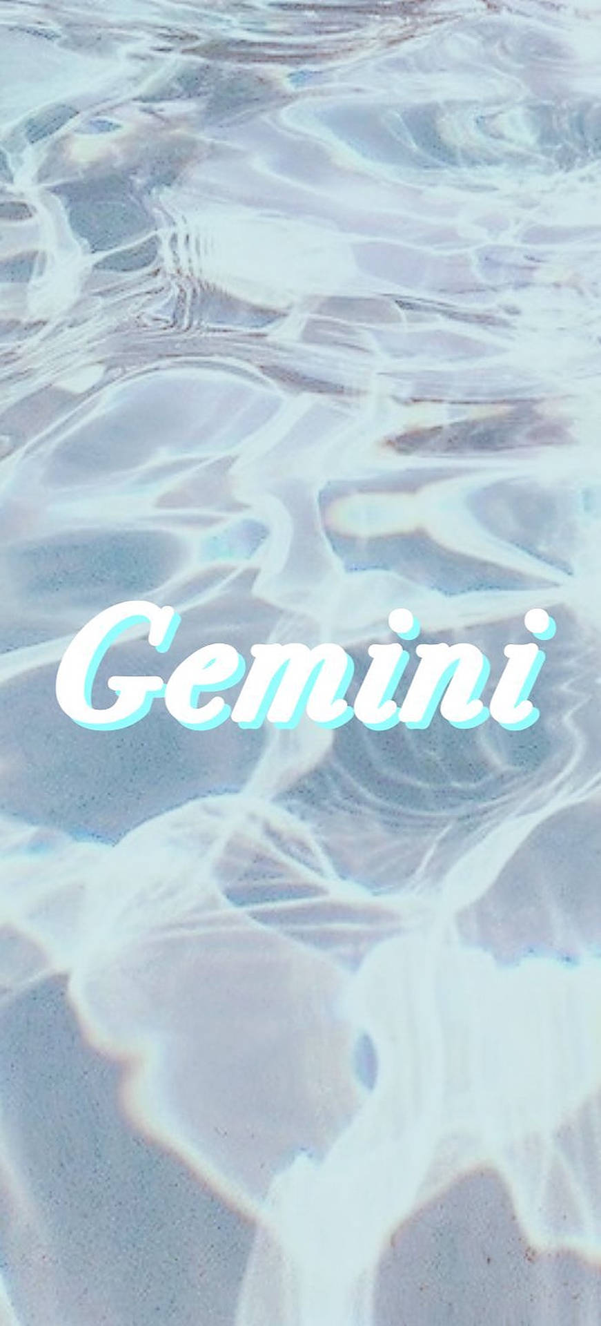 Gemini Zodiac Aesthetic Aqua Wallpaper