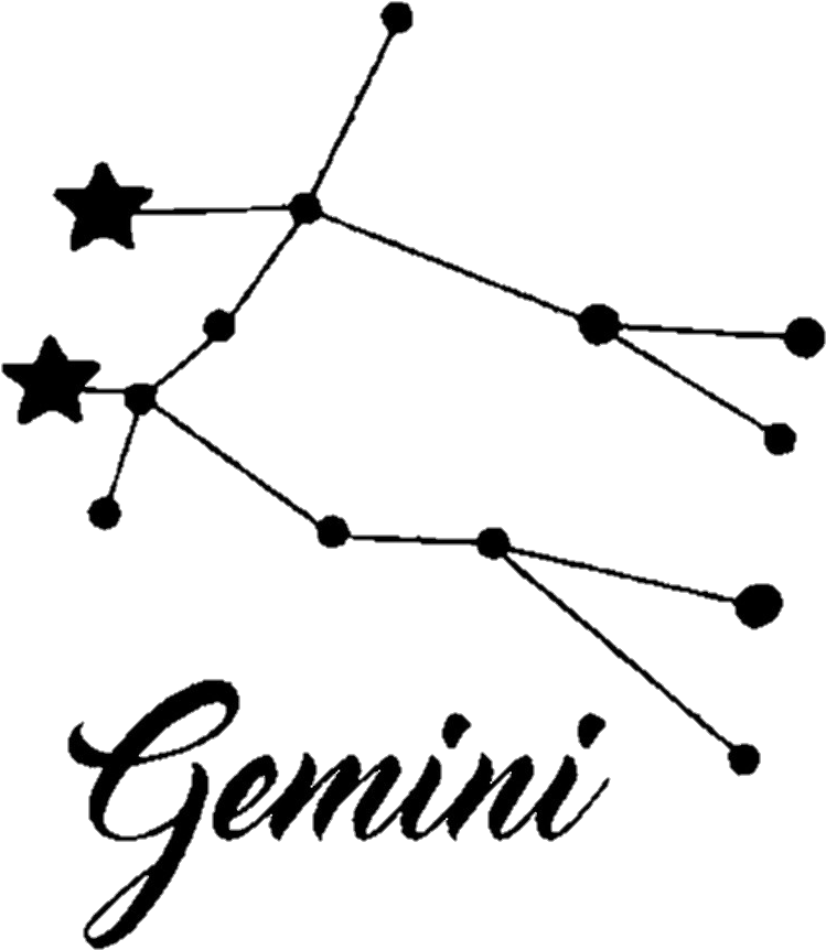 Gemini Zodiac Constellation Art PNG