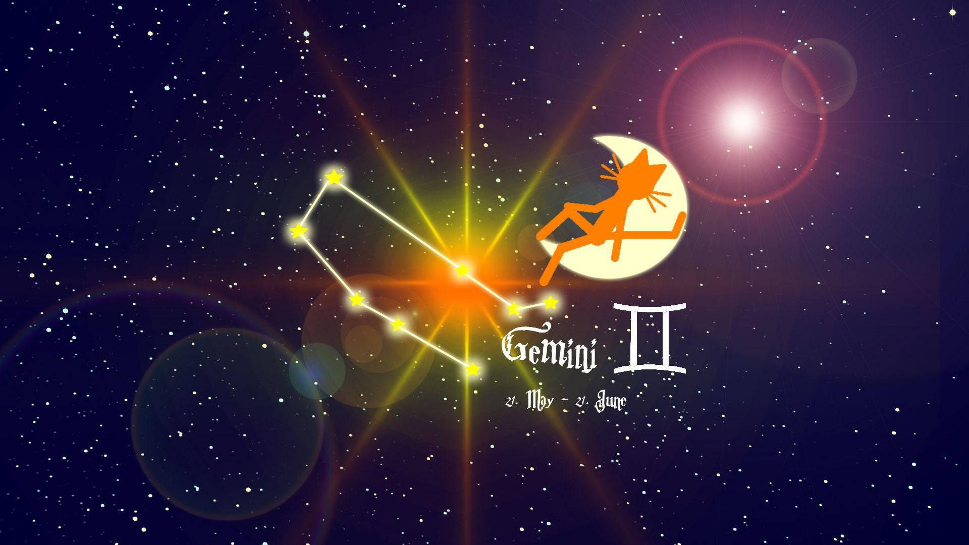 Gemini Zodiac Constellation Background