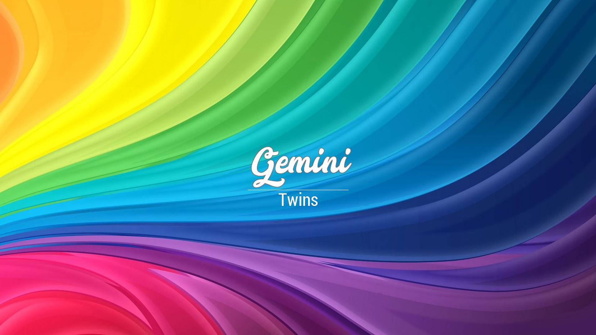 Gemini Zodiac Rainbow Background
