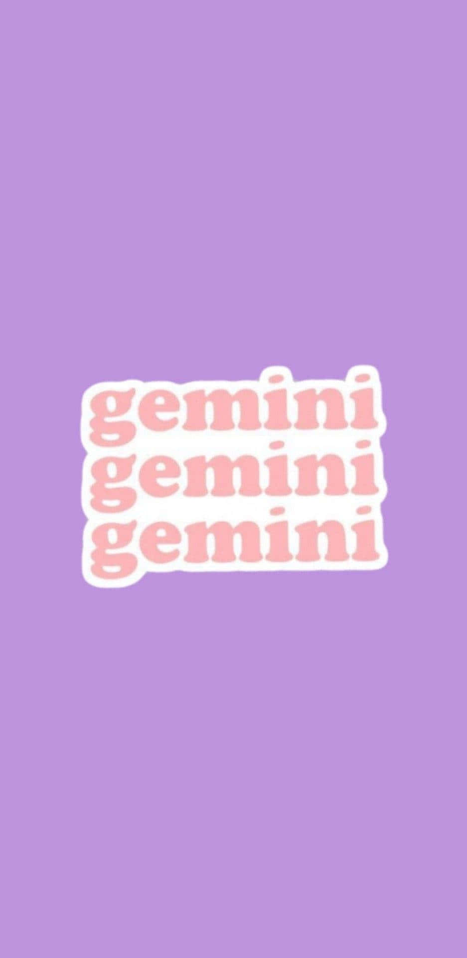 Gemini Zodiac Sign Aesthetic Purple Background.jpg Wallpaper