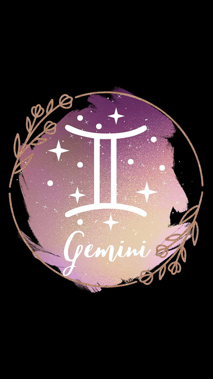 Gemini Zodiac Sign Art Wallpaper