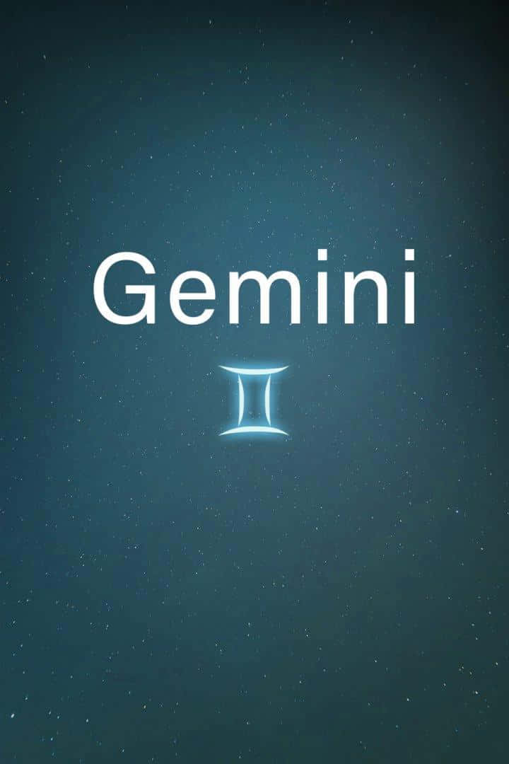 Gemini Zodiac Sign Starry Background Wallpaper