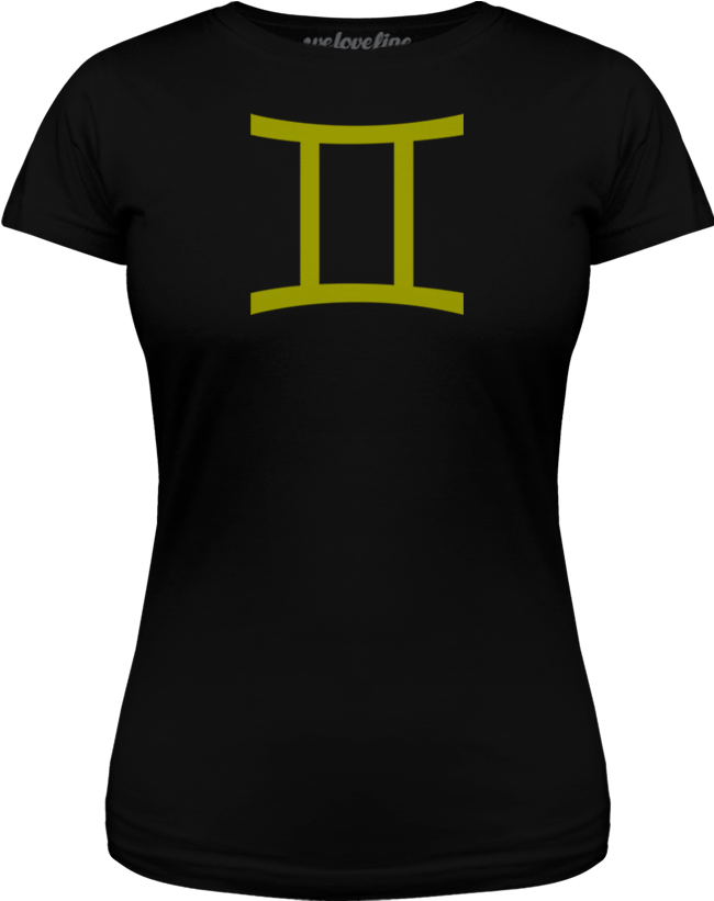 Gemini Zodiac Sign T Shirt Design PNG