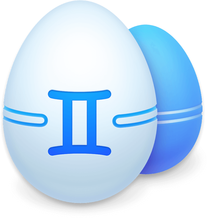 Gemini Zodiac Symbol Eggs PNG