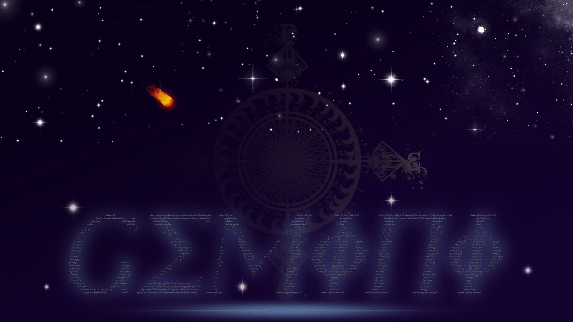 Gemini Zodiac Wind Element Constellations Background