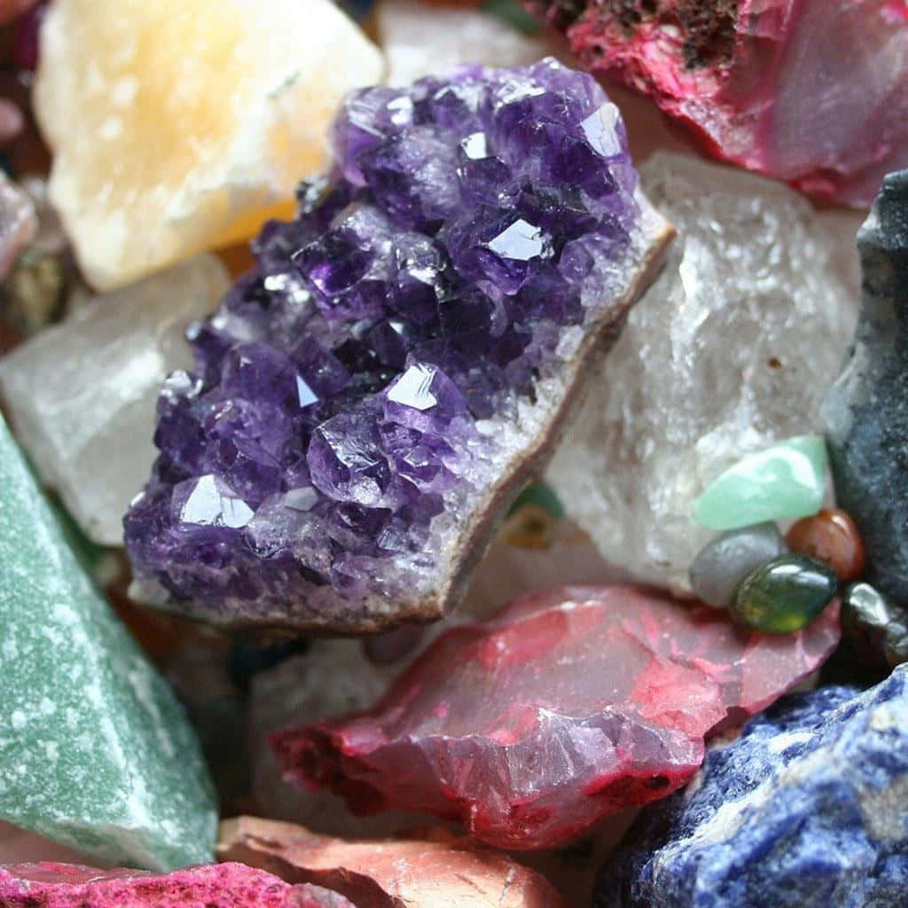 Gemstones in various shapes and colors