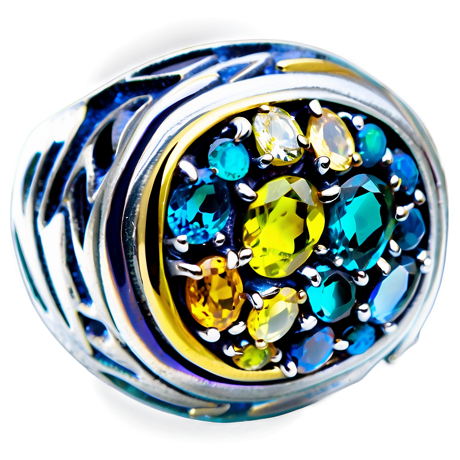 Gemstone Fashion Rings Png 06122024 PNG