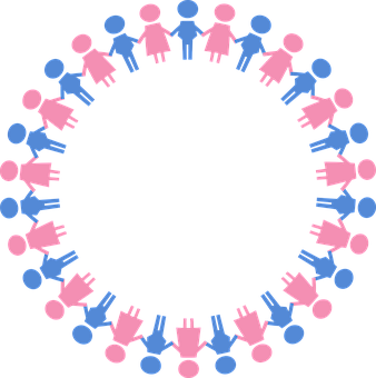 Gender Equality Circle Graphic PNG
