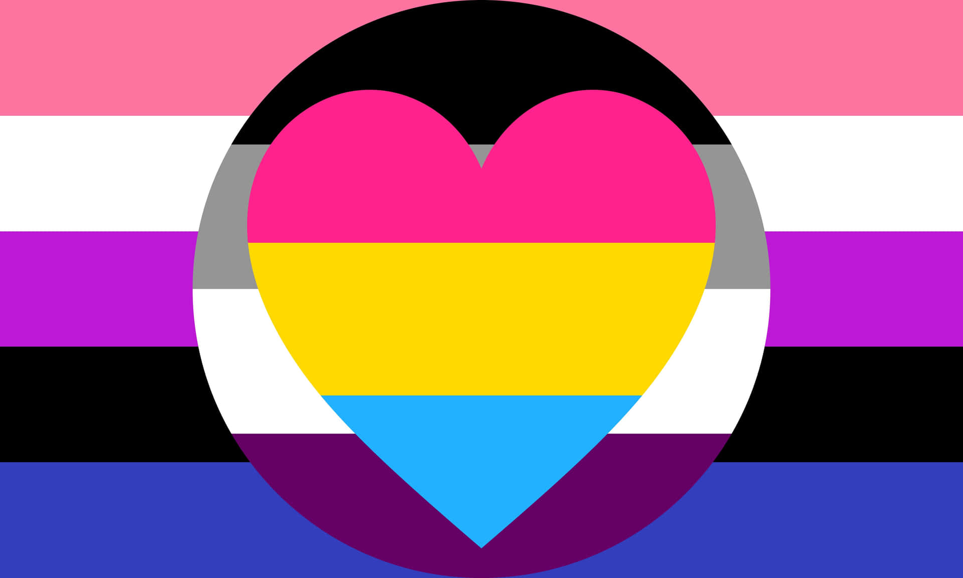 A Heart With A Rainbow Flag In The Middle Wallpaper