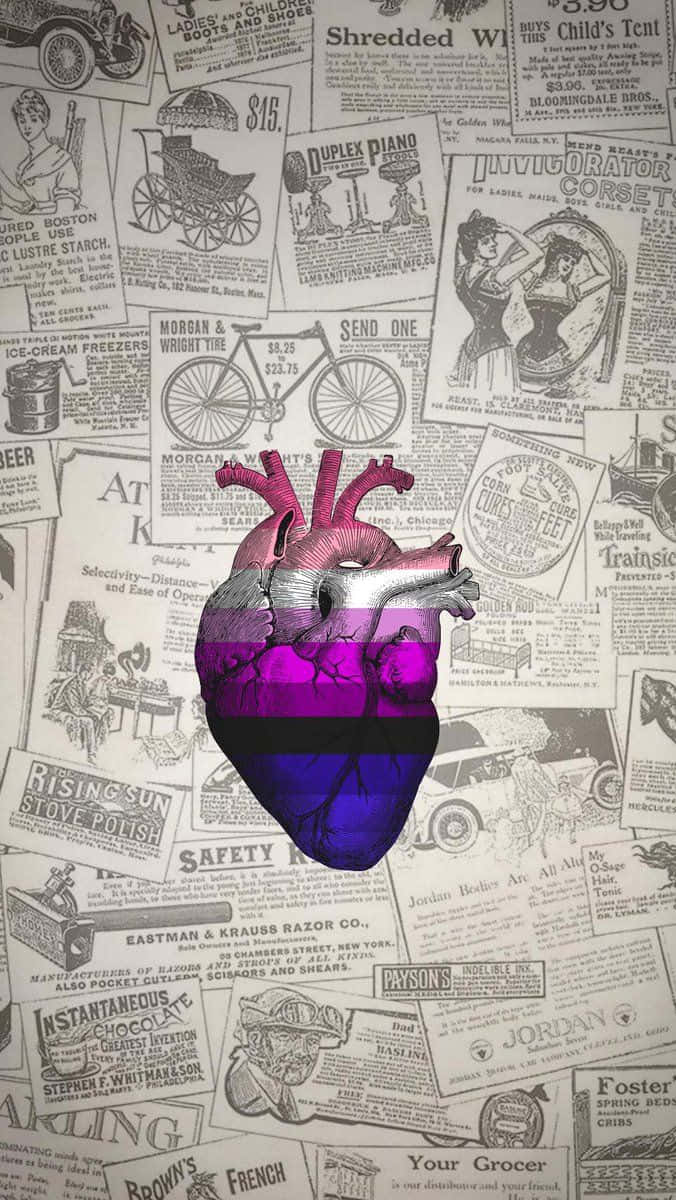 Gender Fluid Heart Wallpaper