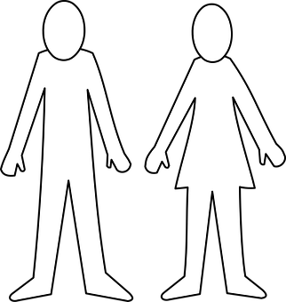 Gender Symbols Blackand White PNG