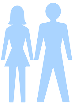 Gender Symbols Blue Silhouettes PNG