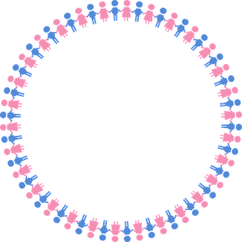 Gender Symbols Circle Frame PNG