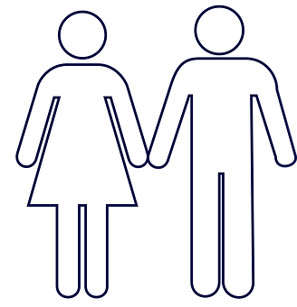 Gender Symbols Holding Hands PNG