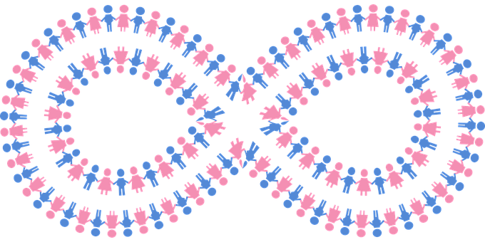 Gender Symbols Infinity Pattern PNG