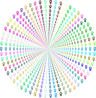 Gender Symbols Rainbow Vortex PNG