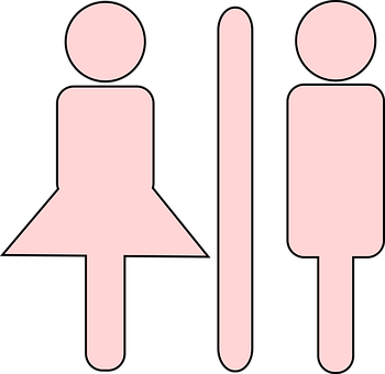 Gender Symbols Restroom Sign PNG