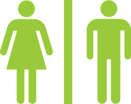 Gender Symbols Restroom Signage PNG