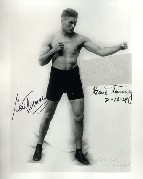 Gene Tunney's Autographed Photo Wallpaper