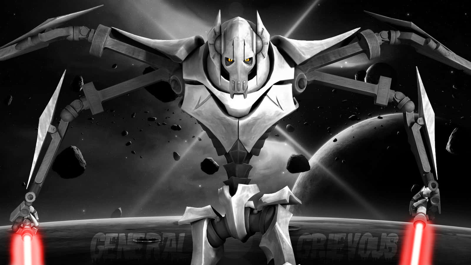 General Grievous, the robotic leader of the Separatist Droid Army Wallpaper