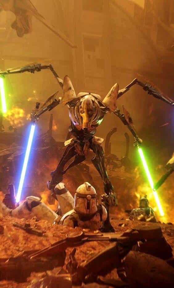 General Grievous, the infamous droid commander of the Galactic Empire Wallpaper