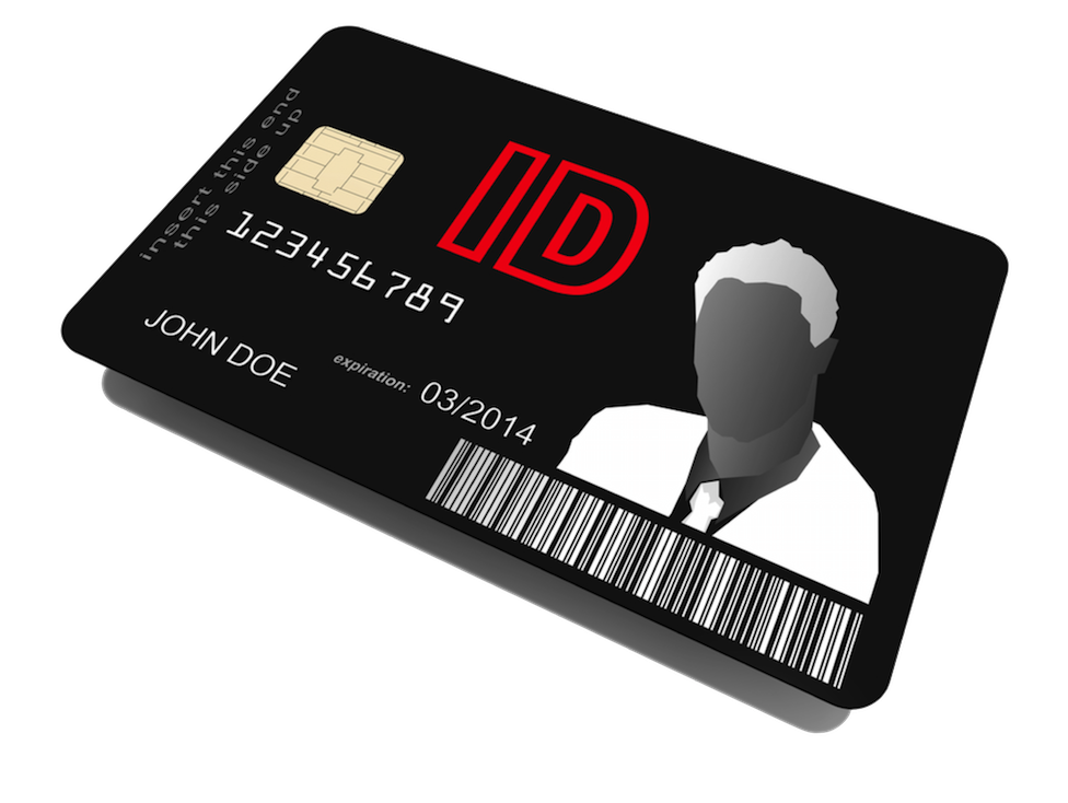 Generic Black I D Card Template PNG