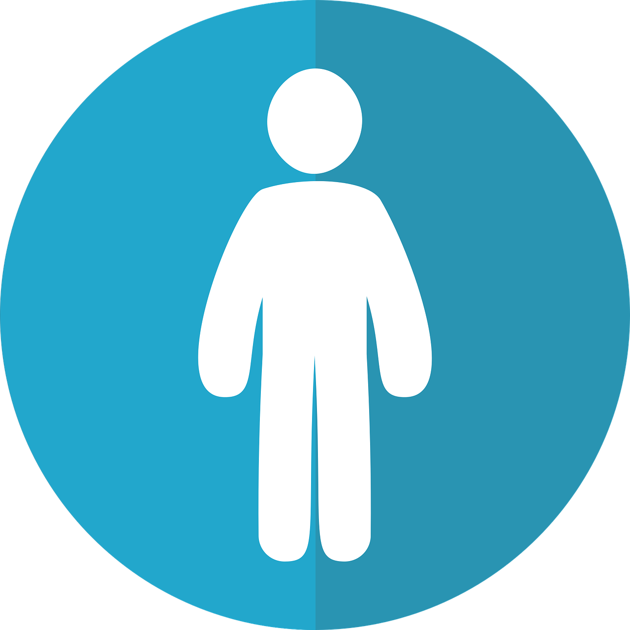 Generic Blue Person Icon PNG
