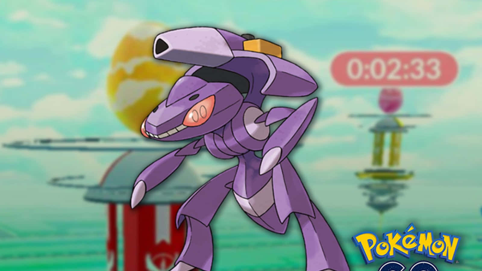 Genesect With Pokemon Go Background Wallpaper