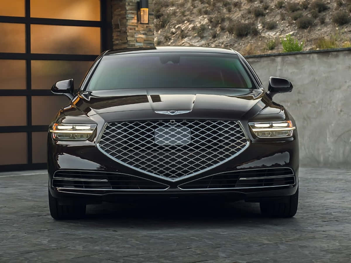 Stunning Genesis G90 Luxury Sedan in a Dynamic Urban Setting Wallpaper