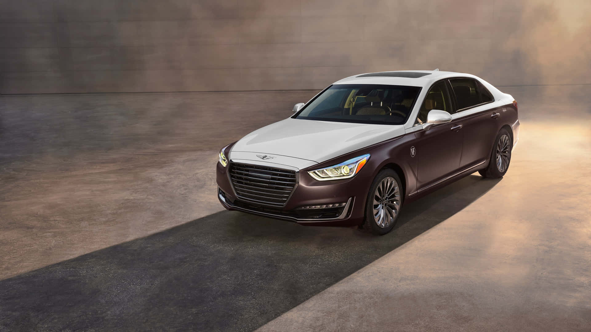 Sleek and Luxurious Genesis G90 on the Road Wallpaper